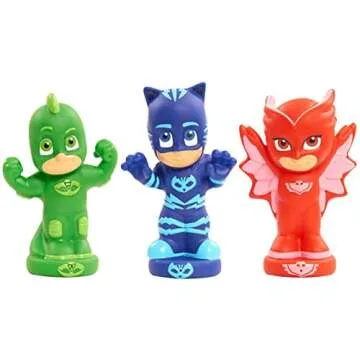 PJ Masks Bath Toy Set, Includes 7-inch Catboy, Gekko, and Owlette Water Toys for Kids, Kids Toys for Ages 3 Up by Just Play