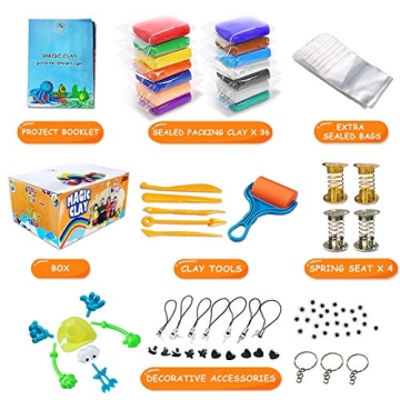 ESSENSON Air Dry Clay Kit - 36 Colors for Kids