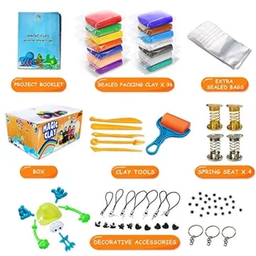ESSENSON Air Dry Clay Kit - 36 Colors for Kids
