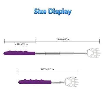 YIMICOO 6 Pack Telescoping Back Scratcher - Bear Claw Back Scratchers - Portable Extendable Backscra...