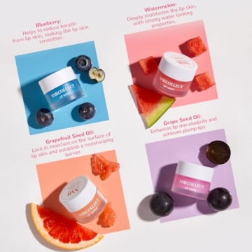 ANRCOLLECT Lip Mask Set 3 Overnight Masks + Lip Scrub
