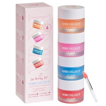 ANRCOLLECT Lip Mask Set 3 Overnight Masks + Lip Scrub