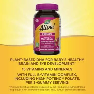 Nature's Way Alive Prenatal Gummies for Expecting Moms