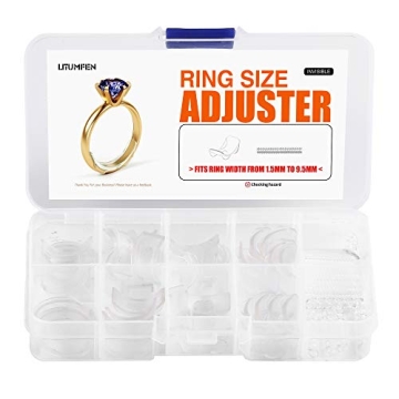 ELETIUO Ring Size Adjuster for Loose Rings - 60Pack, 2 Styles, Ring Guard, Ring Sizer, 10 Sizes Fit ...