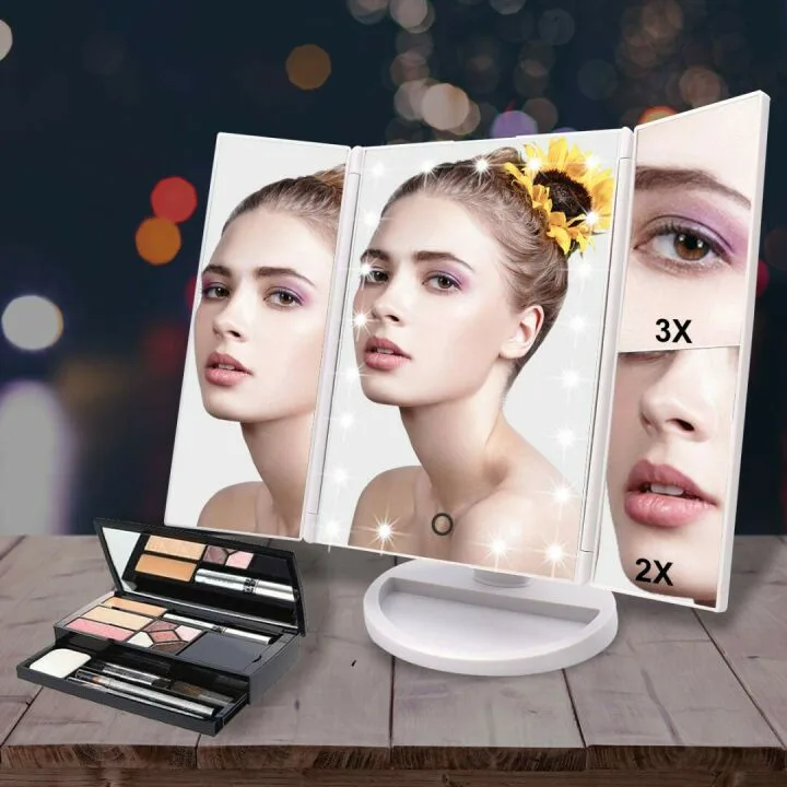 LED Makeup Mirror with Adjustable Brightness