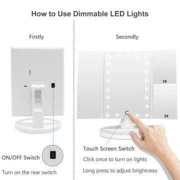 LED Makeup Mirror with Adjustable Brightness
