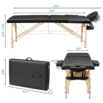 Portable Folding Spa Bed for Therapy Tattoo Beauty Services