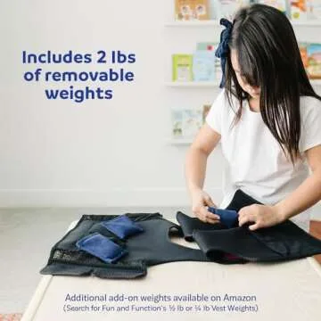 Fun and Function - Red Weighted Compression Vest for Kids & Adults - Calming Sensory Compression Vest for Kids - Weighted Vest for Sensory Needs - Toddlers, Kids, Teens & Adults Sizing