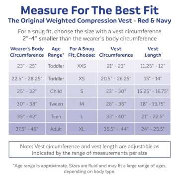 Fun and Function - Red Weighted Compression Vest for Kids & Adults - Calming Sensory Compression Vest for Kids - Weighted Vest for Sensory Needs - Toddlers, Kids, Teens & Adults Sizing