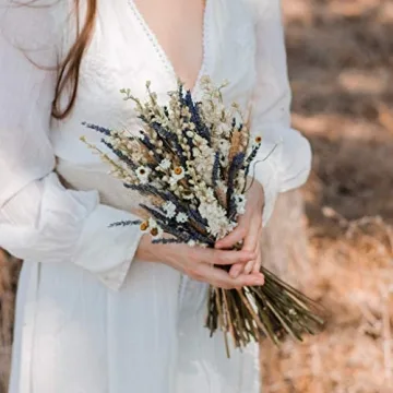 White Larkspur, French English Lavender and Wheat, Dried Wedding Bouquet, Brides, Bridesmaids, Boutonnieres, Corsages