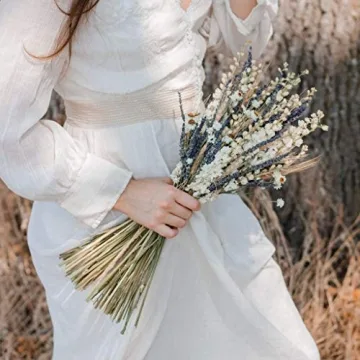 White Larkspur, French English Lavender and Wheat, Dried Wedding Bouquet, Brides, Bridesmaids, Boutonnieres, Corsages