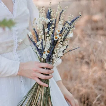 White Larkspur, French English Lavender and Wheat, Dried Wedding Bouquet, Brides, Bridesmaids, Boutonnieres, Corsages