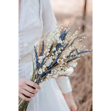 White Larkspur, French English Lavender and Wheat, Dried Wedding Bouquet, Brides, Bridesmaids, Boutonnieres, Corsages