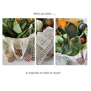 Eco-Friendly Urban Weave Mesh Grocery Bags - 3 Pack