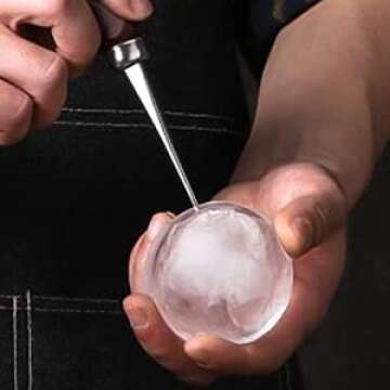 Ice Pick - 17cm / 7" Stainless Steel Ice Chipper with Wood Handle, Japanese Style Ice Crusher ideal for Bars, Bartender. Best Carving Tool (7 inch)