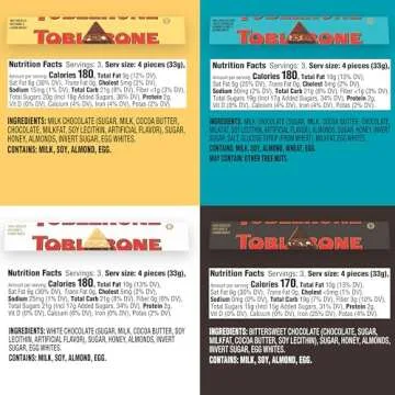 Toblerone Chocolate Variety Pack - 12 Assorted Bars