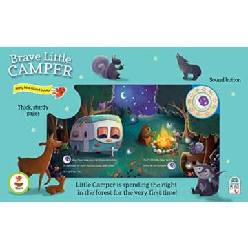 Brave Little Camper Interactive Baby & Toddler Early Bird Sound Book for Little Campers