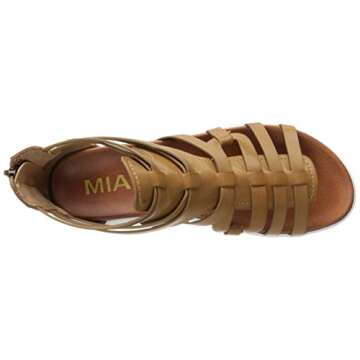 MIA Women's Elsie Gladiator Sandal, Natural, 6.5 M US