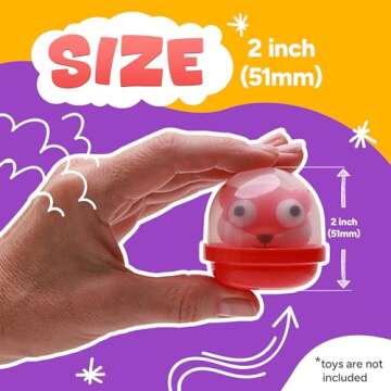 Capsule Vending Machine Translucent Acorn Capsules Empty 60 pcs 2 inch - Gumball Machine Capsules Bu...