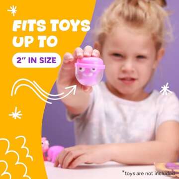 Capsule Vending Machine Translucent Acorn Capsules Empty 60 pcs 2 inch - Gumball Machine Capsules Bulk Party Favors Containers - Easter Basket Stuffers Gifts Pinata Stuffers DIY Craft Supplies