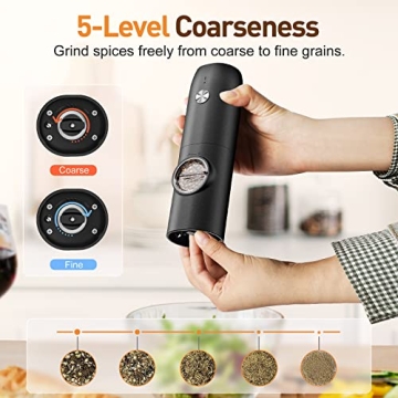 Rechargeable Electric Salt and Pepper Grinder Set