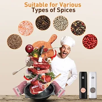 Rechargeable Electric Salt and Pepper Grinder Set