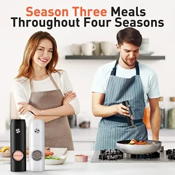 Rechargeable Electric Salt and Pepper Grinder Set