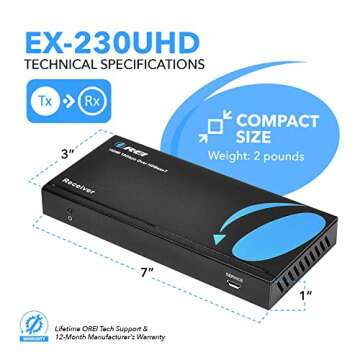 OREI UltraHD HDMI Extender up to 230FT 4K