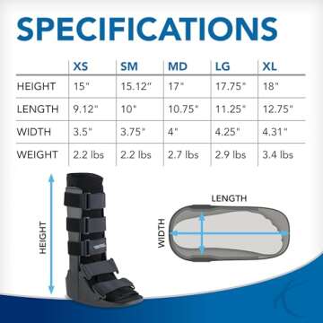 United Ortho Cam Walker Boot - Support for Ankle Recovery
