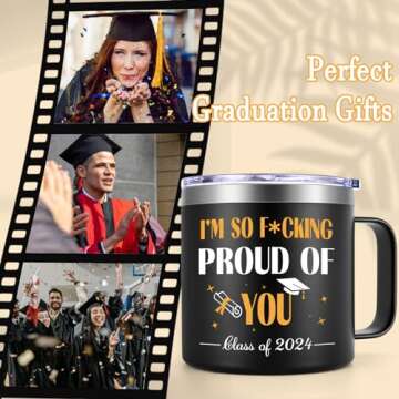Lifecapido Graduation Gifts for Him Her, I’m So Proud of You Graduation Coffee Mug, 2024 Graduatio...
