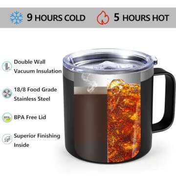 Lifecapido Graduation Gifts for Him Her, I’m So Proud of You Graduation Coffee Mug, 2024 Graduation Gifts for College High School Student Master Degree MBA Graduates, Class of 2024 Travel Mug, Black