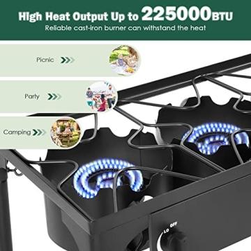 Versatile Goplus 3 Burner Camping Stove for Outdoor Cooking