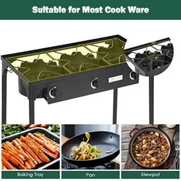 Versatile Goplus 3 Burner Camping Stove for Outdoor Cooking
