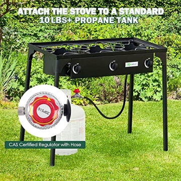 Versatile Goplus 3 Burner Camping Stove for Outdoor Cooking