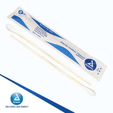 Dynarex Sterile Cotton Tipped Applicators for Cleanliness
