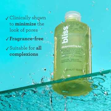 Bliss Disappearing Act Niacinamide Toner - 10 Fl Oz - Pore Vanish Complex - Purifies and Minimizes P...