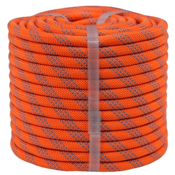 YUZENET Braided Polyester Arborist Rigging Rope - High Strength, 100ft, Orange/Blue