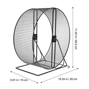 UKCOCO Hamster Exercise Wheel- Metal Hamster Wheel Hamster Running Wheel, Wire Mesh Gerbil Wheel Ham...