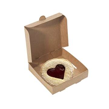 Huoshange 3.5 Inch Mini Pizza Boxes,120 Pack Disposable Small Pizza Boxes,Brown Pizza Boxes for Cookie,Mini Pies, Party Favors and Crafts(3.5x3.5x0.8 Inches)