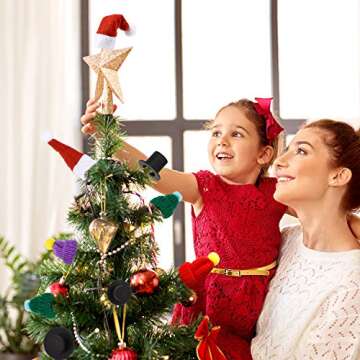 WILLBOND 120 Mini Christmas Knit Hats for Festive Crafts