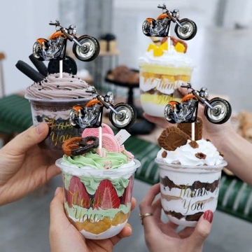 Motorcycle Cupcake Toppers for Racing Themed Parties