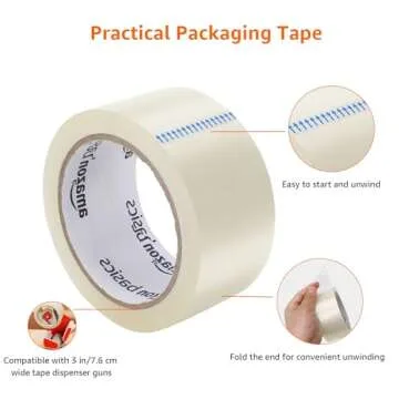 Buy Amazon Basics Packing Tape Rolls - Strong & Clear 12 Count