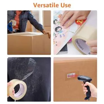 Buy Amazon Basics Packing Tape Rolls - Strong & Clear 12 Count