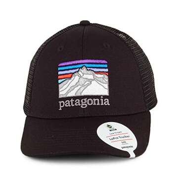 Patagonia Line Logo Ridge LoPro Trucker Hat (Black)