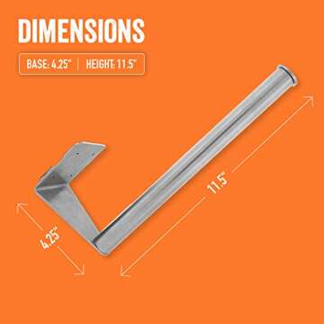 Yukon Glory™ Magnetic Paper Towel Holder for Refrigerator & Grill - Made of Durable Stainless Steel - The Paper Towel Holder Magnetic Mounting Makes it a Great Indoor & Outdoor Paper Towel Holder