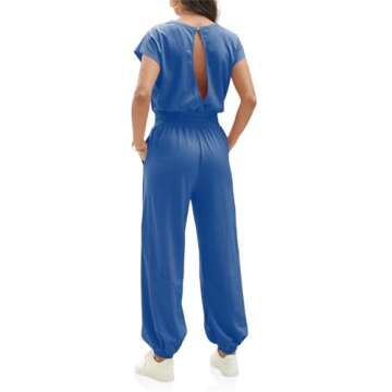 Fisoew Women's Stylish Oversized Jumpsuit with Pockets