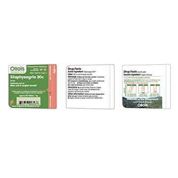 OLLOIS Staphysagria 30c Homeopathic Medicine - Organic & Lactose-Free