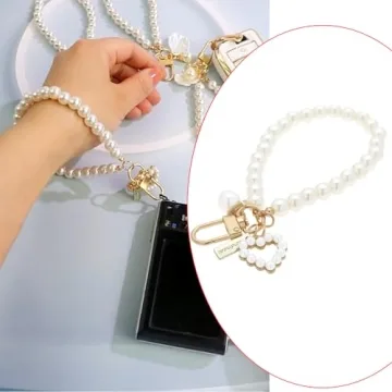 Elegant Pearl Heart Keychain 2PCS for Stylish Women