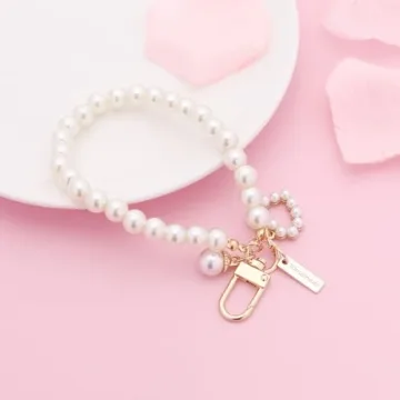 Elegant Pearl Heart Keychain 2PCS for Stylish Women