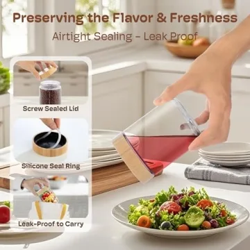 10oz Overnight Oats Containers with Bamboo Lids for Meal Prep